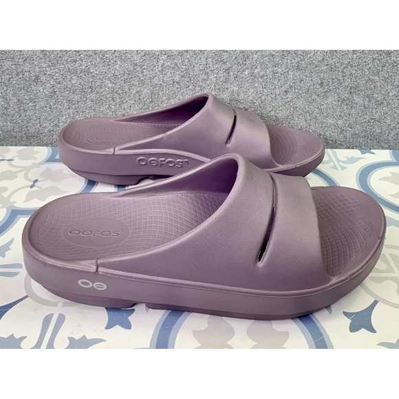 OOFOS OOahh Slide Women's Size 8 Recovery Sandals Purple Comfort - Picture 3 of 10